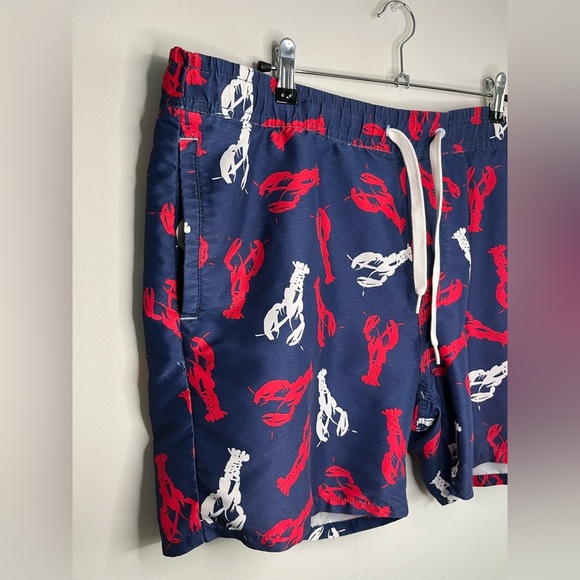 Men’s Sperry Red White And Blue Lobster Swim Shorts Trunks Beach Pool Summer XL - Picture 3 of 8